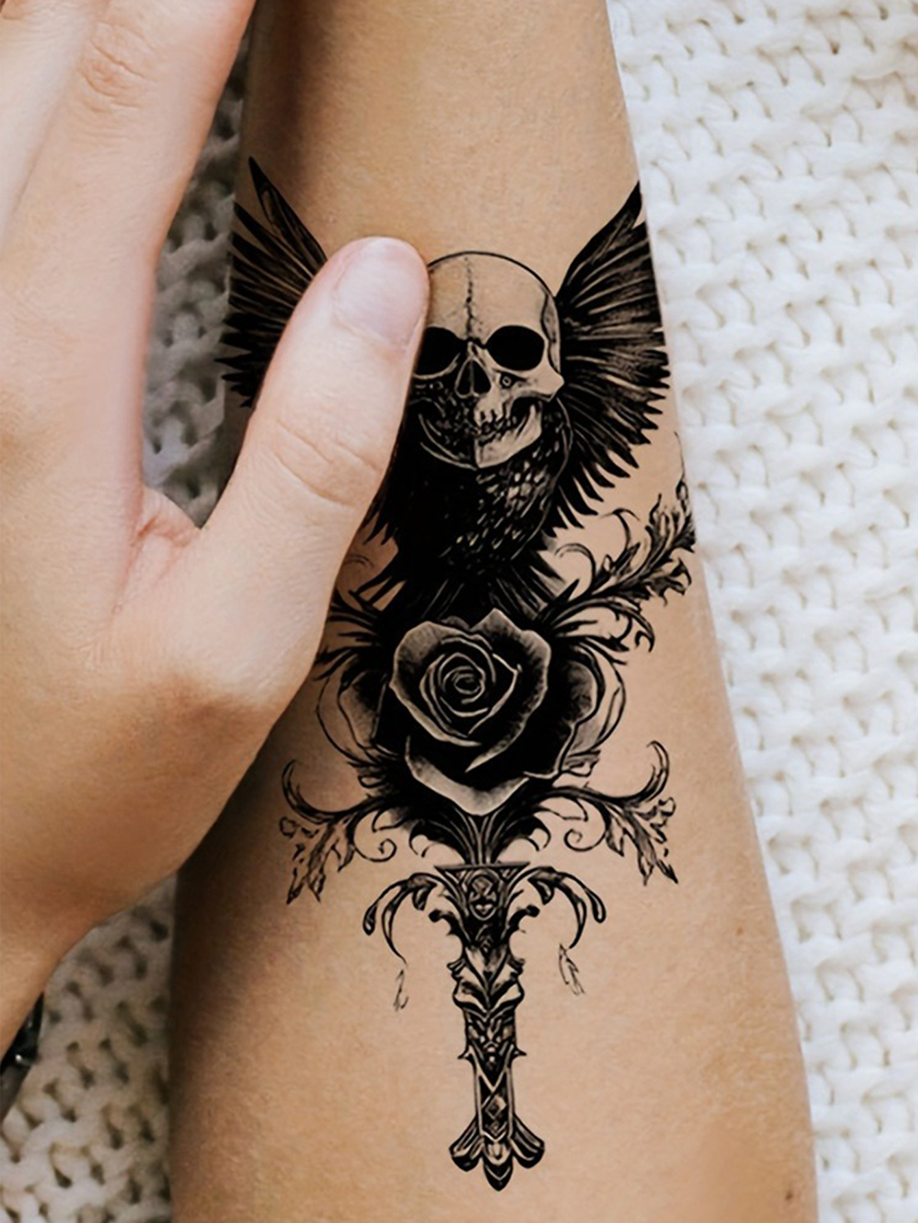 Dark Style Mixed temporary Tattoo